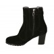 Stivaletto da donna con elastico, cerniera e fibbia in camoscio nero tacco 6 - Misure disponibili: 32, 33, 34, 42, 43, 44, 45