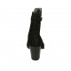 Stivaletto da donna con elastico, cerniera e fibbia in camoscio nero tacco 6 - Misure disponibili: 32, 33, 34, 42, 43, 44, 45