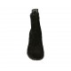 Stivaletto da donna con elastico, cerniera e fibbia in camoscio nero tacco 6 - Misure disponibili: 32, 33, 34, 42, 43, 44, 45