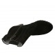 Stivaletto da donna con elastico, cerniera e fibbia in camoscio nero tacco 6 - Misure disponibili: 32, 33, 34, 42, 43, 44, 45