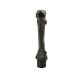 Botas para mujer con cremallera y hebillas en piel negra tacon 4 - Tallas disponibles:  43, 44