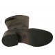 Bottes pour femmes avec fermeture éclair et boucles en cuir noir avec talon 4 - Pointures disponibles:  43, 44