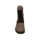 Stivaletto stringato da donna con cerniera ed elastico in camoscio taupe zeppa 3 - Misure disponibili: 33, 34, 43