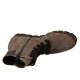 Stivaletto stringato da donna con cerniera ed elastico in camoscio taupe zeppa 3 - Misure disponibili: 33, 34, 43