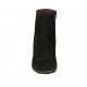 Bottines pour femmes avec semelle amovible et fermeture éclair en daim, cuir verni et cuir imprimé noir talon compensé 5 - Pointures disponibles:  31, 42, 43