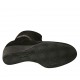 Botines para mujeres con plantilla extraible y cremallera en gamuza, charol y piel imprimida negra cuña 5 - Tallas disponibles:  31, 42, 43