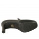Scarpa accollata da donna con plateau in pelle nera tacco 8 - Misure disponibili: 42, 43