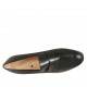 Zapato cerrado para mujer con plataforma en piel negra tacon 8 - Tallas disponibles:  42, 43