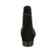 Stivaletto da donna con elastici laterali e borchie in camoscio nero tacco 2 - Misure disponibili: 33