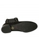 Botines para mujer con elasticos y tachuelas en gamuza negra tacon 2 - Tallas disponibles:  33