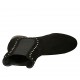 Bottines pour femmes avec élastiques et goujons en daim noir talon 2 - Pointures disponibles:  33