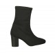 Woman's ankle boot in black elastic fabric heel 7 - Available sizes:  32