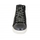 Scarpa stringata da donna con cerniera e plantare estraibile in camoscio stampato e pelle glitterata blu zeppa 2 - Misure disponibili: 33, 45