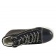 Scarpa stringata da donna con cerniera e plantare estraibile in camoscio stampato e pelle glitterata blu zeppa 2 - Misure disponibili: 33, 45