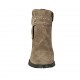 Bottines pour femmes avec fermeture éclair et bande avec goujons en daim taupe talon 5 - Pointures disponibles:  42, 43, 44