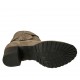 Bottines pour femmes avec fermeture éclair et bande avec goujons en daim taupe talon 5 - Pointures disponibles:  42, 43, 44