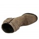 Stivaletto da donna con cerniera e fascia con borchie in camoscio taupe tacco 5 - Misure disponibili: 42, 43, 44