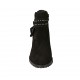 Stivaletto da donna con cerniera e fascia con borchie in camoscio nero tacco 5 - Misure disponibili: 33, 43