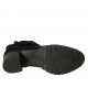 Stivaletto da donna con cerniera e fascia con borchie in camoscio nero tacco 5 - Misure disponibili: 33, 43