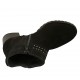 Stivaletto da donna con cerniera e fascia con borchie in camoscio nero tacco 5 - Misure disponibili: 33, 43
