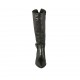 Botas puntiagudas para mujer con hebilla y cremallera en piel negra tacon 4 - Tallas disponibles:  42, 43