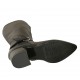 Botas puntiagudas para mujer con hebilla y cremallera en piel negra tacon 4 - Tallas disponibles:  42, 43