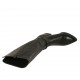 Woman's pointy boot with buckle and zipper in black leather heel 4 - Available sizes:  42, 43