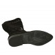 Woman's boot with zipper, buckle and studs in black suede heel 2 - Available sizes:  34, 43