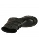 Stivaletto da donna con cerniera e due fibbie in pelle nera tacco 3 - Misure disponibili: 33