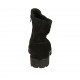 Stivaletto da donna con cerniera e borchie in camoscio nero tacco 3 - Misure disponibili: 32, 33, 43, 44
