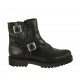 Bottines pour femmes avec boucles et fermeture éclair en cuir noir avec talon 3 - Pointures disponibles:  32, 33, 34