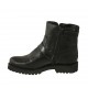 Stivaletto da donna con fibbie e cerniera in pelle nera tacco 3 - Misure disponibili: 32, 33, 34