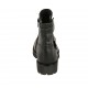 Botin para mujer con hebillas y cremallera en piel negra tacon 3 - Tallas disponibles:  32, 33, 34