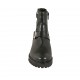 Bottines pour femmes avec boucles et fermeture éclair en cuir noir avec talon 3 - Pointures disponibles:  32, 33, 34