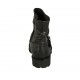 Bottines pour femmes avec boucle et fermeture éclair en cuir de couleur noir talon 3 - Pointures disponibles:  32, 34