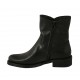 Bottines pour femmes avec fermeture éclair et boucles en cuir lisse noir avec talon 3 - Pointures disponibles:  32