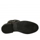 Stivaletto da donna con cerniera e fibbie in pelle liscia nera tacco 3 - Misure disponibili: 32
