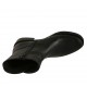 Botin para mujer con cremallera y hebillas en piel lisa negra tacon 3 - Tallas disponibles:  32