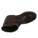 Bottines pour femmes avec fermeture éclair et boucles en cuir marron avec talon 3 - Pointures disponibles:  32, 33