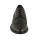 Herrenderbyschuh aus schwarzem Leder mit Schnüren und Broguedekoration - Verfügbare Größen:  36, 37, 38, 46, 47, 48, 49, 50