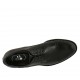 Scarpa derby da uomo con lacci e puntale in pelle nera - Misure disponibili: 36, 37, 38
