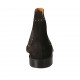 Bottines pour femmes avec elastiques et goujons en nubuck noir talon 2 - Pointures disponibles:  34