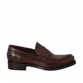 Mocassin élégante et classique pour hommes en cuir marron - Pointures disponibles:  37, 38, 46, 50