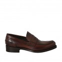 Mocassino elegante e classico da uomo in pelle marrone