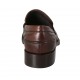 Man's elegant and classic loafer in brown leather - Available sizes:  37, 38, 46, 50