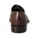 Zapato oxford con cordones y punta de ala para hombre en piel marron oscuro - Tallas disponibles:  37, 38, 46, 47, 49, 50