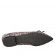 Ballerina a punta da donna con fiocco in camoscio stampato maculato tacco 1 - Misure disponibili: 42