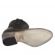 Stivaletto texano da donna con cerniera e punta ricamata in pelle nera tacco 5 - Misure disponibili: 32, 33, 43, 44, 45, 46