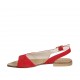 Sandalo da donna in camoscio rosso tacco 1 - Misure disponibili: 33, 34, 42, 43, 44, 45, 46, 47