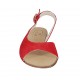Sandalo da donna in camoscio rosso tacco 1 - Misure disponibili: 33, 34, 42, 43, 44, 45, 46, 47